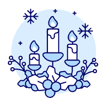 Candle Crhristmas Illustration from UX Duotone Set