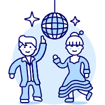 Disco Dance 1 Illustration from UX Duotone Set