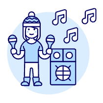 Maraca Music 4 Illustration from UX Duotone Set