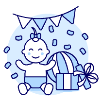 Baby Party 1 Illustration from UX Duotone Set