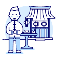 Chinese Restaurant 4 Illustration from UX Duotone Set
