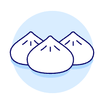 Dumpling Illustration from UX Duotone Set