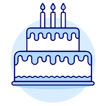 Birthday Cake Illustration from UX Duotone Set