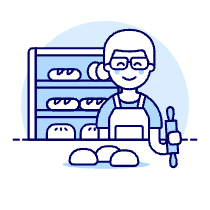 Pastry Chef 1 Illustration from UX Duotone Set