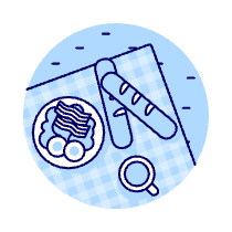 Picnic Lunch Illustration from UX Duotone Set