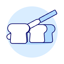 Cutting Bread Illustration from UX Duotone Set