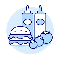 Burger Ketchup Illustration from UX Duotone Set