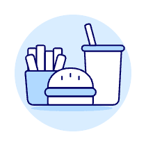 Burger Soda Set Illustration from UX Duotone Set