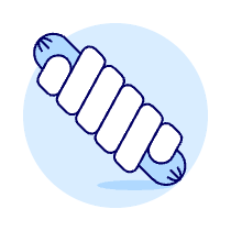 Sausage Wrap Illustration from UX Duotone Set