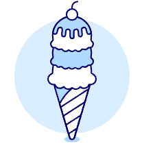 Triple Scoop Cone Illustration from UX Duotone Set