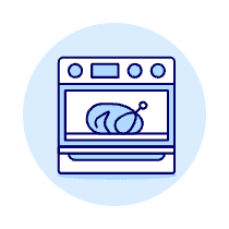Chicken In Oven Illustration from UX Duotone Set