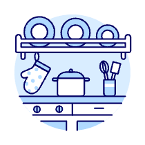 Kitchen Shelf Illustration from UX Duotone Set