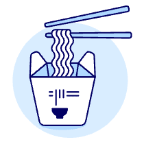Noodles Illustration from UX Duotone Set