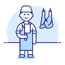 Butcher Shop 4 Illustration from UX Duotone Set