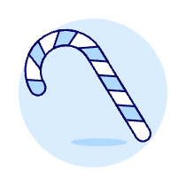 Candy Cane Illustration from UX Duotone Set