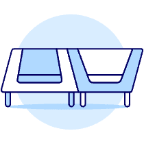 White Orange Sofa Illustration from UX Duotone Set