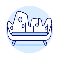 Wooden Sofa Illustration from UX Duotone Set