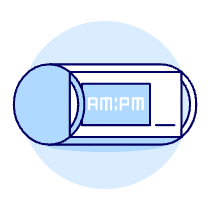 Digital Desk Clock Illustration from UX Duotone Set