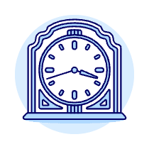 Metallic Vintage Clock Illustration from UX Duotone Set