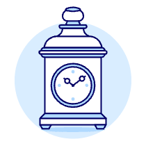 Vintage Desk Clock Illustration from UX Duotone Set
