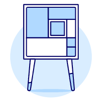 Long Leg Cabinet Illustration from UX Duotone Set