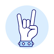 Rock Gesture 2 1 Illustration from UX Duotone Set