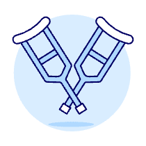 Crutches Illustration from UX Duotone Set