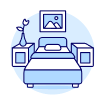 Single Bed Room Illustration from UX Duotone Set