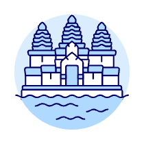 Angkor Wat Illustration from UX Duotone Set