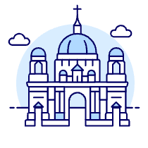Berlin Cathedral Illustration from UX Duotone Set