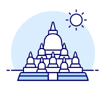 Borobudur Illustration from UX Duotone Set