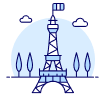 Eiffel Tower Illustration from UX Duotone Set