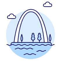 Gateway Arch Illustration from UX Duotone Set