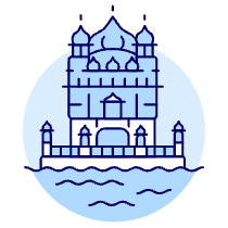 Golden Temple Illustration from UX Duotone Set