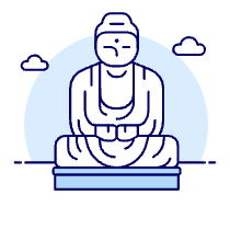 Great Buddha Illustration from UX Duotone Set