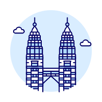 Petronas Twin Towers Illustration from UX Duotone Set