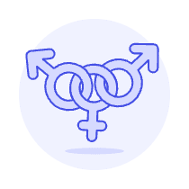 Pride Bisexual Symbol 3 Illustration from UX Duotone Set