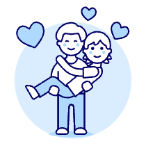 Gay Couple Lifting 4 Illustration from UX Duotone Set