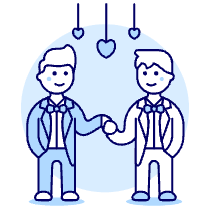Gay Marriage 1 Illustration from UX Duotone Set