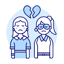 Lesbians Breakup 1 Illustration from UX Duotone Set
