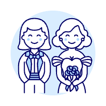 Lesbian Wedding 1 Illustration from UX Duotone Set