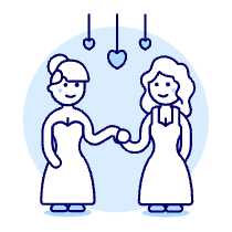 Lesbian Wedding 13 Illustration from UX Duotone Set