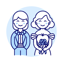 Lesbian Wedding 7 Illustration from UX Duotone Set