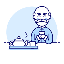 Chinese Tea Time 1 Illustration from UX Duotone Set