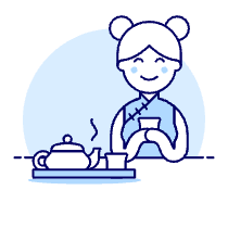 Chinese Tea Time 2 Illustration from UX Duotone Set