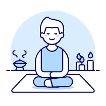 Meditation 2 1 Illustration from UX Duotone Set
