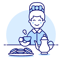 Tea Time 1 1 Illustration from UX Duotone Set