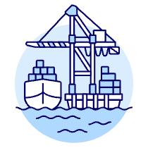 Cargo Port Illustration from UX Duotone Set
