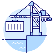 Crane Port Illustration from UX Duotone Set