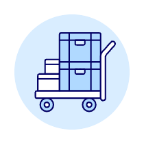 Boxes Cart 2 Illustration from UX Duotone Set